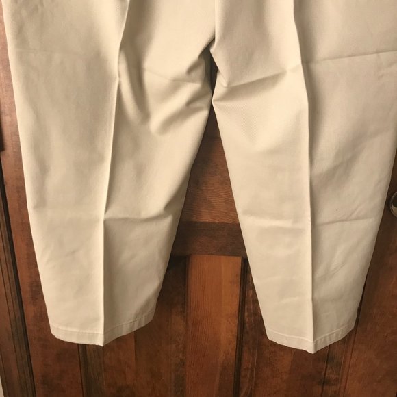 Lands' End Khaki Flat Front Pants Size 42 x 26 - Picture 10 of 13
